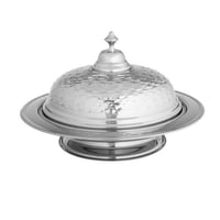 صحن كوزي بقاعدة ستيل بغطاء مقاس 45 سم