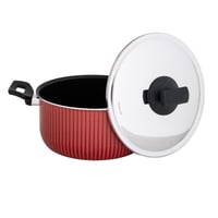 قدر نيوفلون غطاء ستيل 22 سم