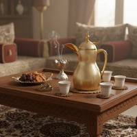 ترمس دلة هوست الفاخرة للقهوة بتصميم ذهبي سعة350 مل