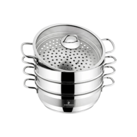 قدر منتو ستيل تركي 5 قطع 28 سم