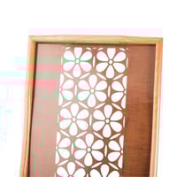 طقم تباسي خشب مزغرف محفور تركي مع سطح زجاجي مكون م...