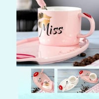 طقم كوب صحن تقديم بورسلين