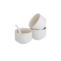 طقم شوربة بورسلين مع ستاند 16 قطعة