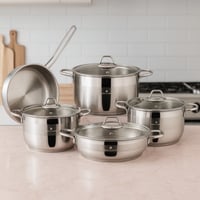 طقم قدور سوفت استيل تركي 9 قطع