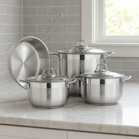 طقم قدور سوفت استيل تركي 7 قطع