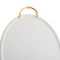 طقم صواني تقديم فاخر 3 قطع أبيض مع الذهبي