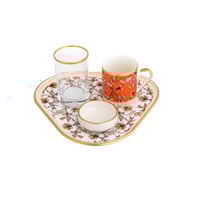 طقم تقديم قهوة تركي مكون من 4 قطع بألوان عصرية