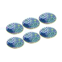 طقم صحون شاي زجاج تركي 6 قطع