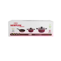 طقم قدور تيفال نيوفلون 8 قطع