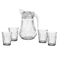 طقم جك مع كاسات زجاج 5 قطع