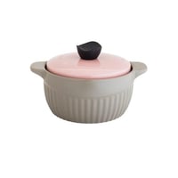 قدر طبخ سيراميك مقاس 4 لتر رمادي مطفي