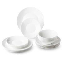 طقم عشاء أركوبال فاخر أبيض 24 قطعة - 6 اشخاص