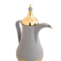 طقم ترامس الدلة من ألاسكا لون رمادي فاتح مع ذهبي