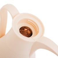 ترمس الدلة من ألاسكا 1 لتر لون بيج مع ذهبي