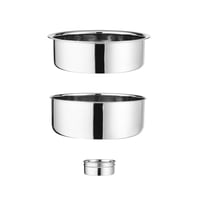 سخان طعام استيل هندي مع ذهبي مقاس 8 لتر