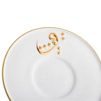 طقم فناجين قهوة تركي أبيض ذهبي