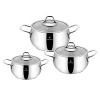 طقم قدور لونا استيل تركي 6 قطع