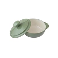 طقم عشاء ميلامين 57 قطعة 6 اشخاص لون زيتي