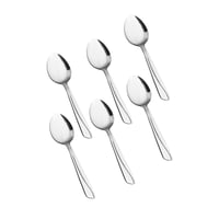 طقم ملاعق استيل ياباني فضي مطفي 30 قطعة