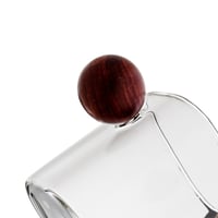 طقم فناجين قهوة زجاج يد خشب 6 قطع