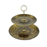 شيالة حلى زجاج تركي 2 دور ذهبي 28 سم