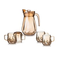 طقم جك مع أكواب زجاج 5 قطع