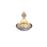 طقم تمرية زجاج تركي قطعتين لون عودي 12 سم