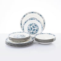 طقم سفرة بورسلين 18 قطعة - 6 أشخاص