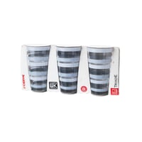 طقم كاسات ماء زجاج ايطالي 3 قطع