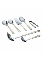 طقم ملاعق وشوك ستانلس ستيل مذهب 84 قطعة