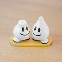 طقم ملاحات سيراميك مع ستاند خشب