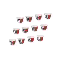 طقم فناجين قهوة سعودية كاروهات 12 قطعة