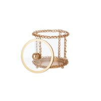 مطبقية معدن وزجاج ديزاين سلاسل ذهبي