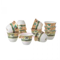 طقم فناجين قهوة سعودية مذهب 12 قطعة