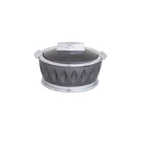 حافظة طعام بلاستيك مقاس 1.20 لتر رمادي فضي