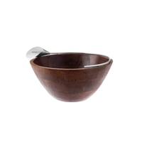 زبدية تقديم خشب بروش فضي