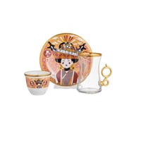 طقم شاي وقهوة زجاج تركي 18 قطعة