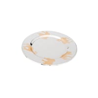 صحن تقديم ستيل دائري 30 سم لون فضي ذهبي