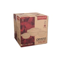 طقم حافظات ستيل وسط مكون من 3 قطع