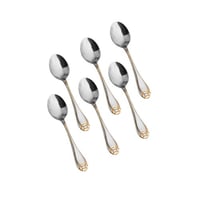 طقم ملاعق أكل ستيل ذهبي 6 حبة