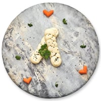 ستاند تقديم ميلامين مدور 35 سم رخامي