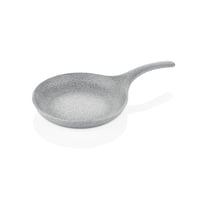 صحن تقديم ميلامين شكل طاوة لون جرانيت رمادي 15 سم