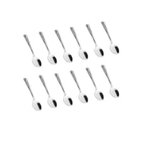 طقم ملاعق شاي ياباني 12 حبة لون فضي