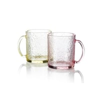 طقم اكواب زجاج ملون 6 قطع