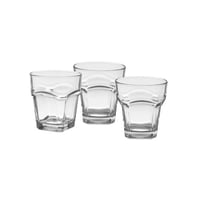 طقم كاسات ماء سادة قصيرة 3 حبة