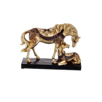 مجسم ديكور حصان ثنائي بقاعدة 20 سم