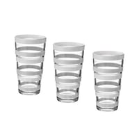 طقم كاسات ماء زجاج ايطالي 3 قطع