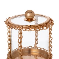 مطبقية معدن وزجاج ديزاين سلاسل ذهبي