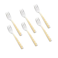 طقم ملاعق استيل فضي مذهب 30 قطعة