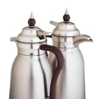 طقم ترامس علا قطعتين نيكل مطفي يد خشبي